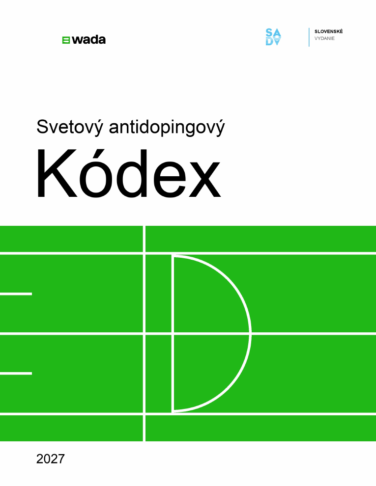 Titulná strana Svetového antidopingového kódexu 2027 – otvorí slovenské znenie PDF
